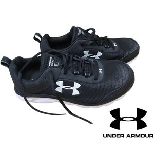 Under Armour Mens Black Charged Assert Deluxe Foam Running Shoes